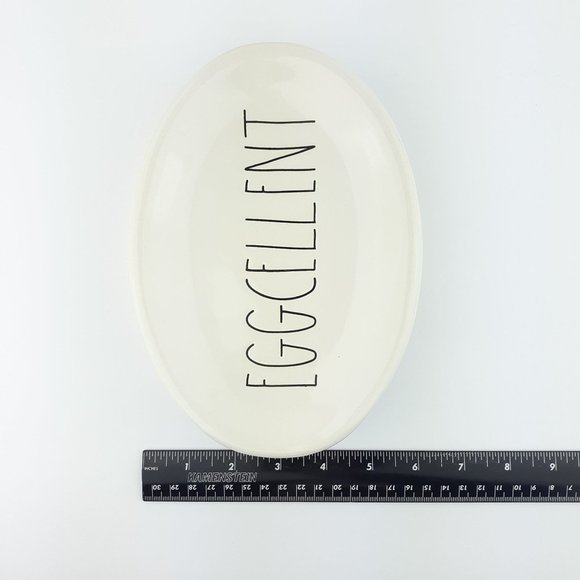 Rae Dunn Eggcellent Snack Dessert Plate Set Of 2 - Picture 8 of 11